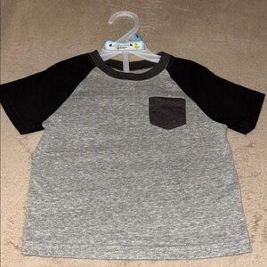 Gray and Black Raglan Tee